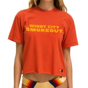 Aviator Nation Windy City Smokeout Orange T-Shirt